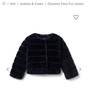 Janie and Jack 2T Channel Faux Fur Jacket - Black